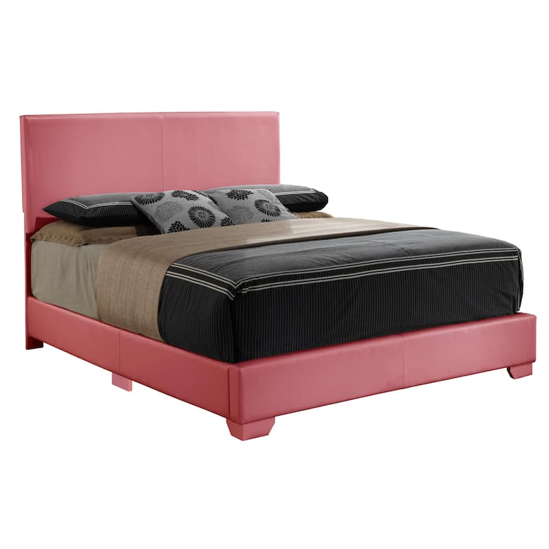 Pink Full Bed with Charming Casual Design, Easy Assembly, Compact Fit - Pink