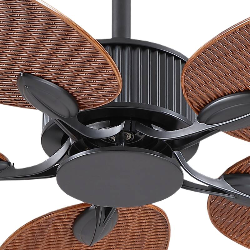 50 Inch Tropical Palm Tropical Indoor/Outdoor Ceiling Fan DC Motor Remote Control - 50 Inches