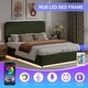 preview thumbnail 6 of 23, Upholstered Platform Queen Size Hydraulic Storage Bed, Lychee Velvet