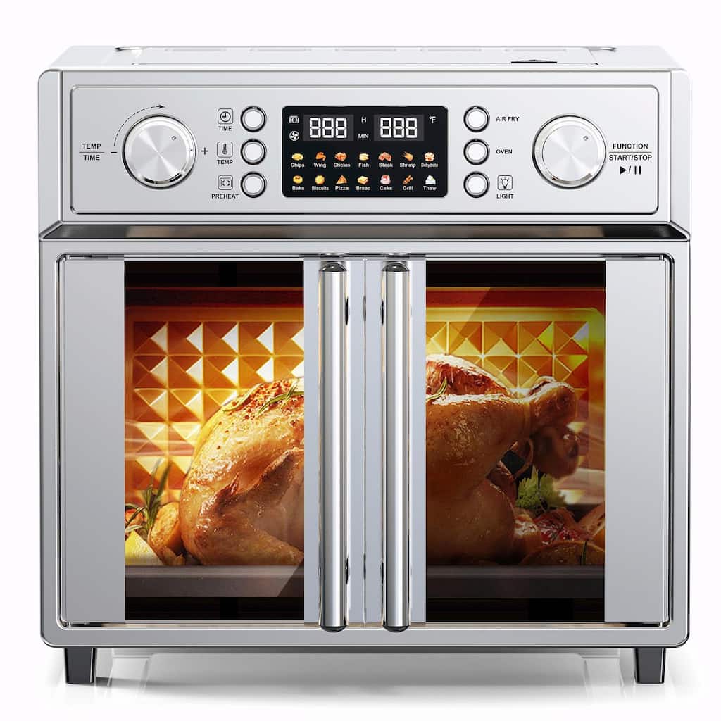 PlumChef 26QT Large Capacity French Double-Door Air Fryer Convection Toaster Oven, 1700W