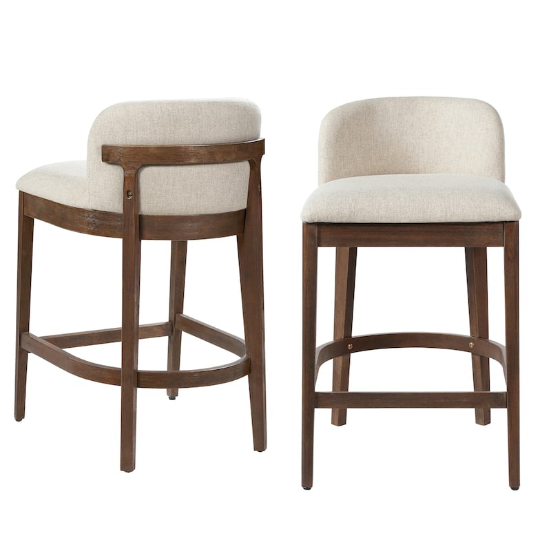 Christopher Knight Home - Calista Modern Wooden Upholstered Counter Stool