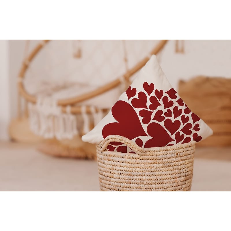 Hearts All Around Valentine's Day Decorative Indoor Pillow