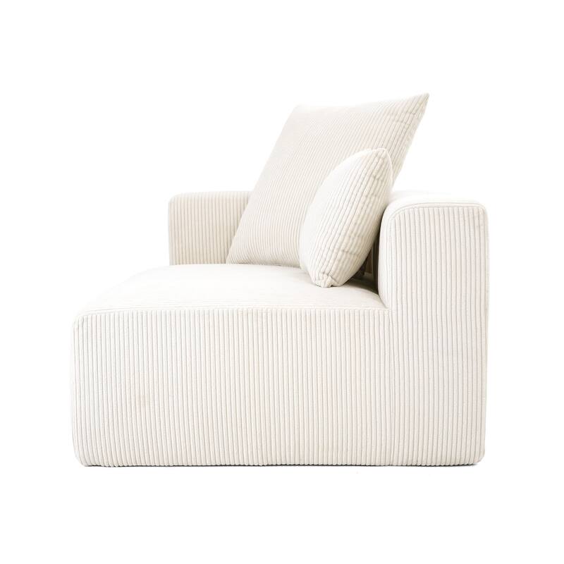 51"W Oversized Modular No Assembly Corduroy Accent Corner Chair