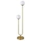 preview thumbnail 13 of 14, Dufrene 2-Light Floor Lamp with Glass Shades