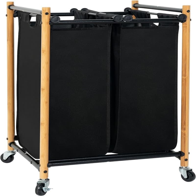 90 L Laundry Hamper with Wheels - 18.5"L x 16.92"W x 31.5"H