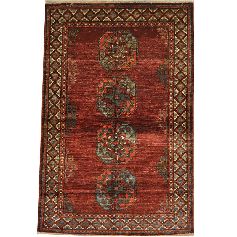 Handmade Turkoman Wool Rug (Afghanistan) 3'10 x 5'10 Bed Bath & Beyond 36222939