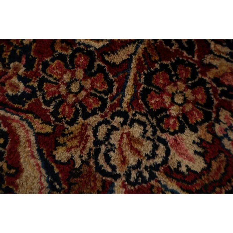 Hand Knotted Oriental 100% Wool Carpet Traditional Floral Red Mahal Area Rug - 13' 10'' X 10' 4''