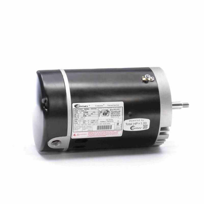 1 HP C Face Threaded Shaft Horizontal Pool Pump Motor, 1 SF