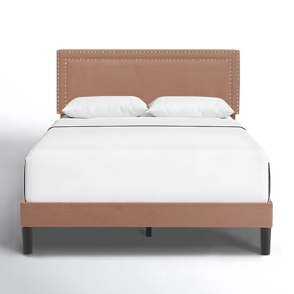 VECELO Upholstered Bed Frames with Height Adjustable