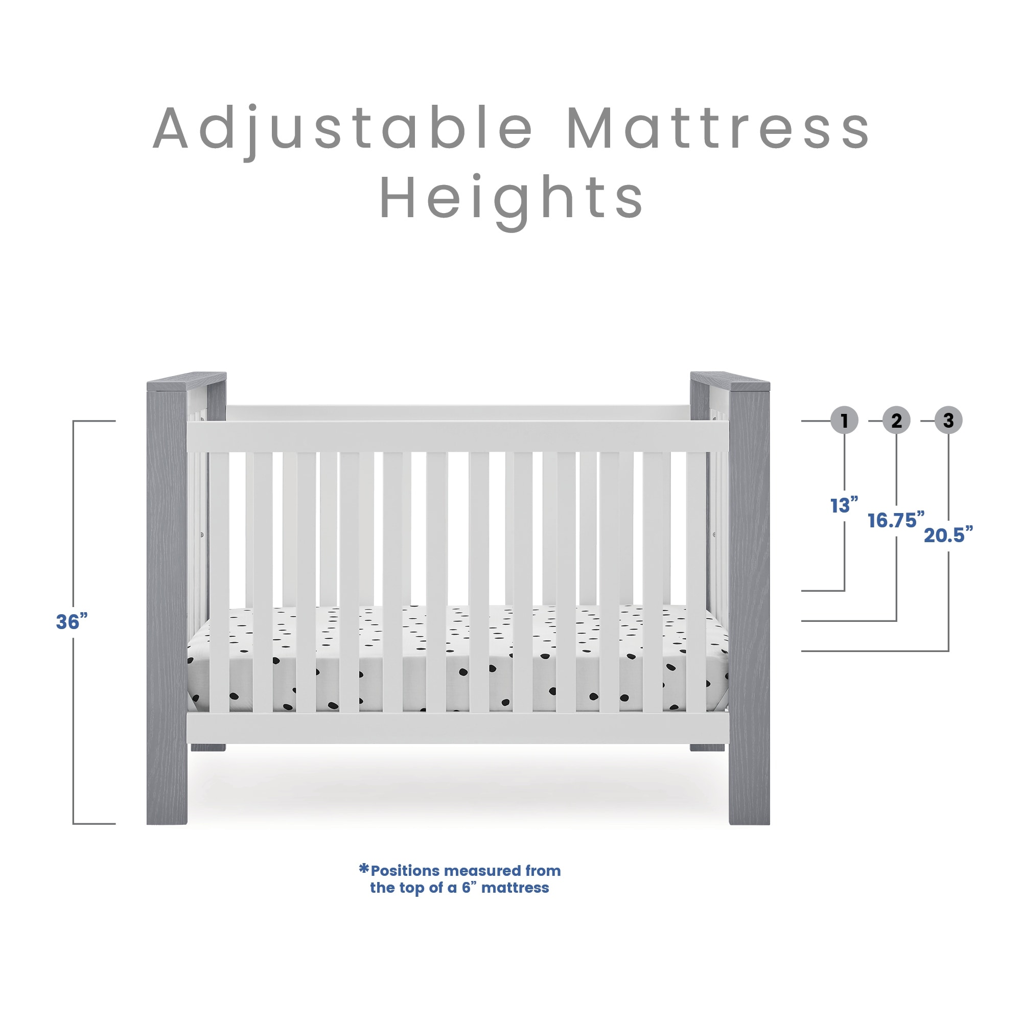 Delta crib mattress size top