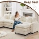 preview thumbnail 43 of 109, Modular Cloud Chenille Sectional Sofa with Ottomans, Deep Seat Convertible L-Shaped or U-Shaped Couch