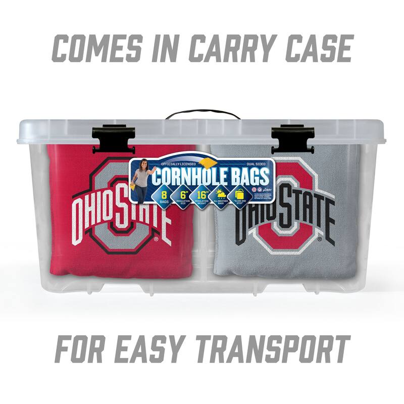 Ohio State Buckeyes NCAA Dual Sided Pro Stop & Slide Cornhole Bags