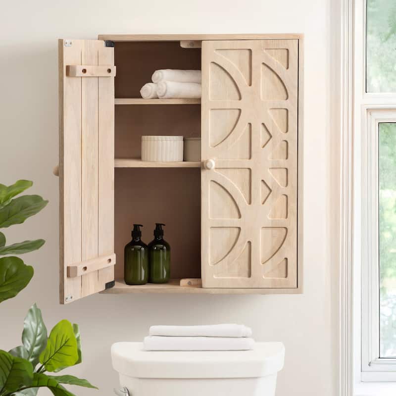 Kate and Laurel Galliene Wood Wall Cabinet