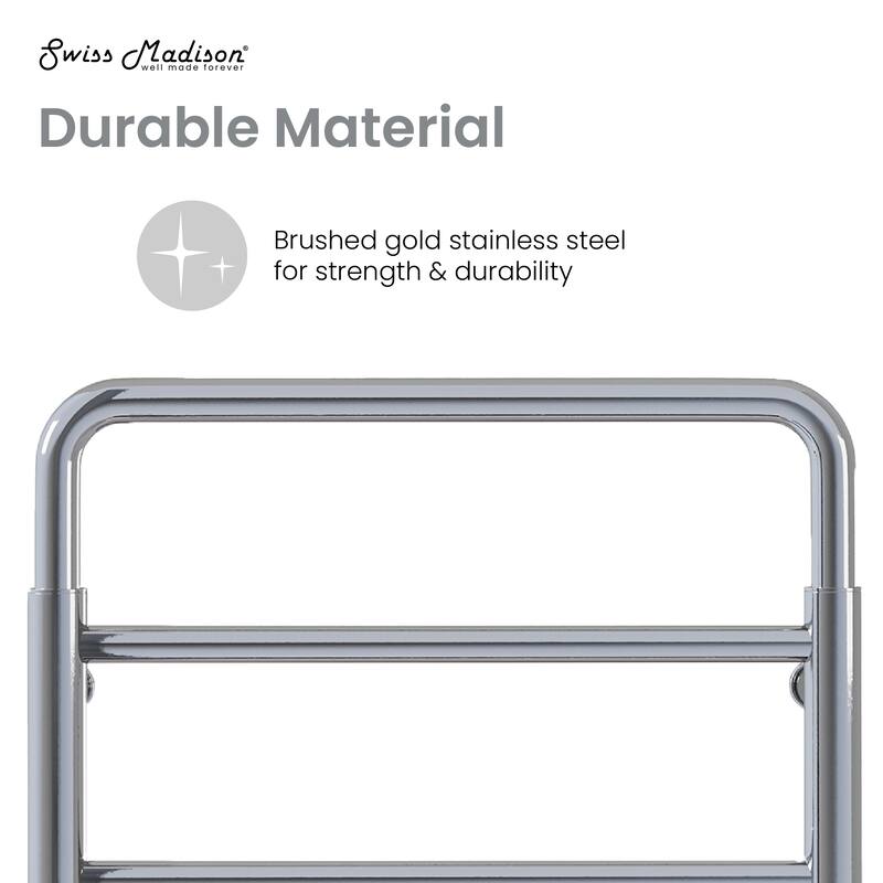 Ivy 8-Bar Electric Towel Warmer In Chrome - 19.69" x 40.94" x 4.45"