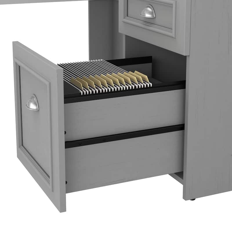 Fairview 60W L Shaped Desk with Hutch by Bush Furniture