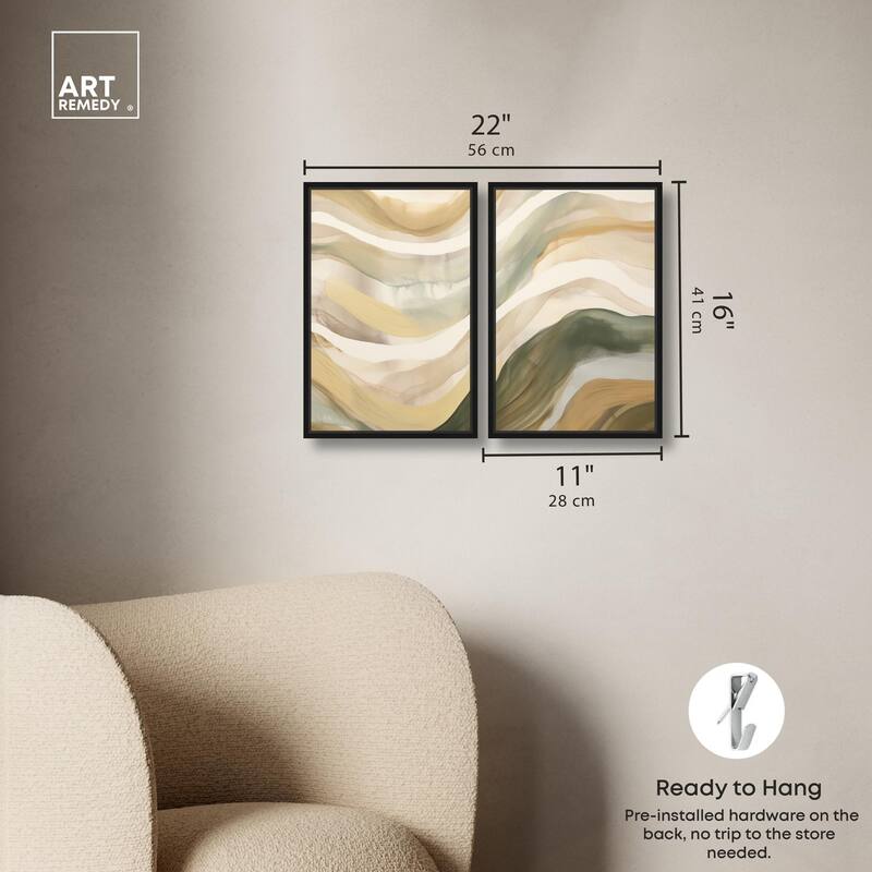 Dunes of Time I Canvas Set of 2 by Art Remedy