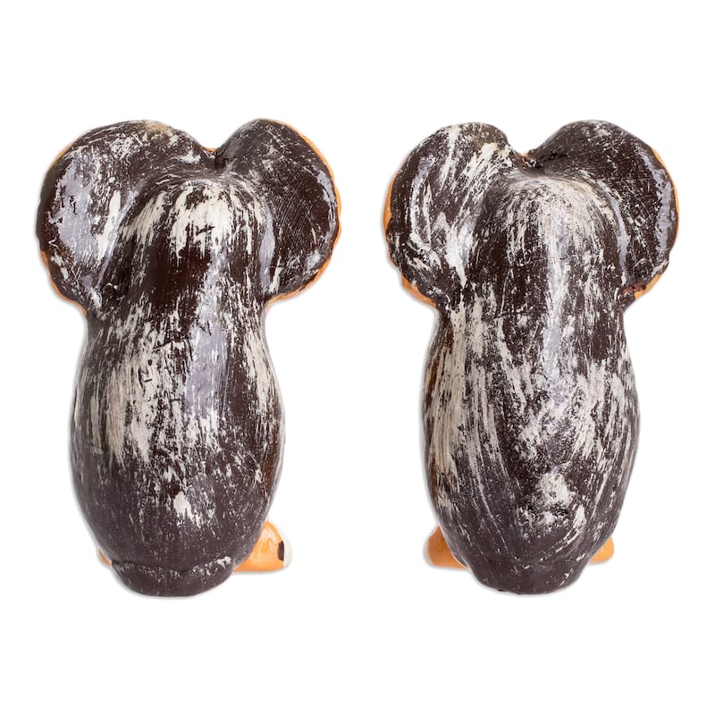 Novica Handmade Happy Tecolote Family Ceramic Figurines (Pair)