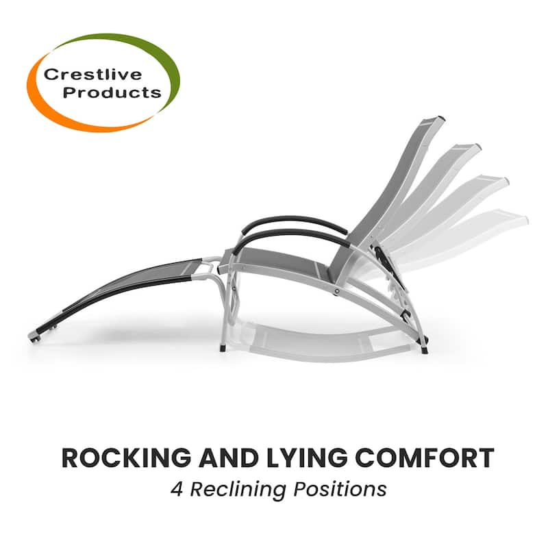 Outdoor Adjustable Chaise Lounge Chairs with Wheels Aluminum Sun Lounger