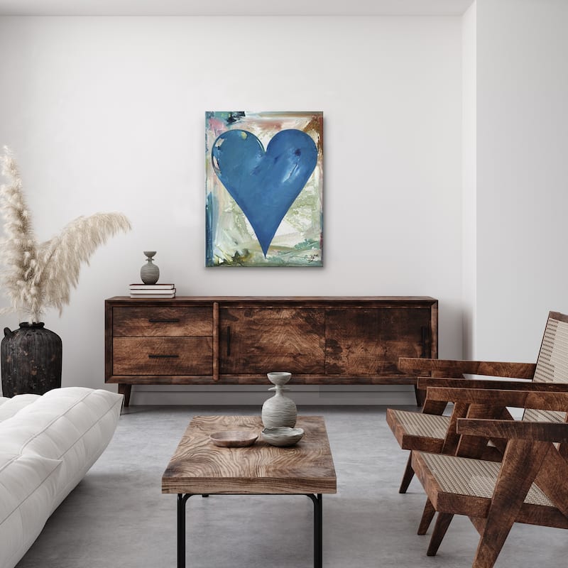 'Michael' Heartwork Wrapped Canvas Wall Art