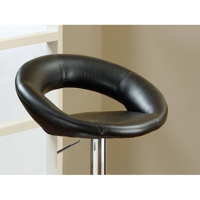 Adjustable Swivel Bar Stools Set of 2, Faux Leather Counter Height Bar Stools with Back, Dining Chairs with Footrest
