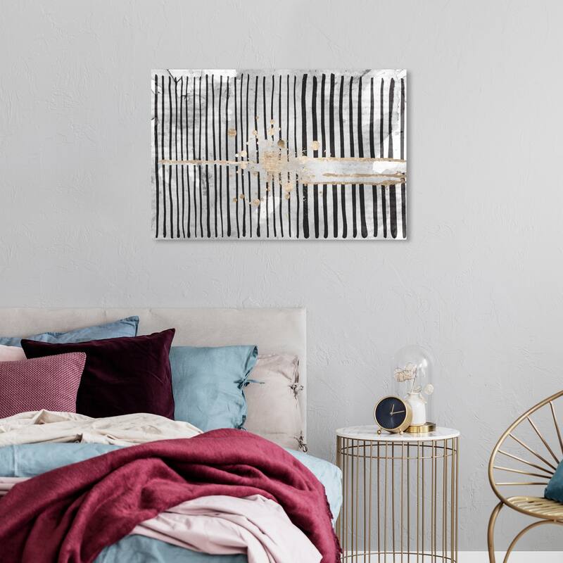 Wynwood Studio Canvas Abstract Love Forcefield Night Black and Modern & Contemporary Wall Art Canvas Print - 24 x 36