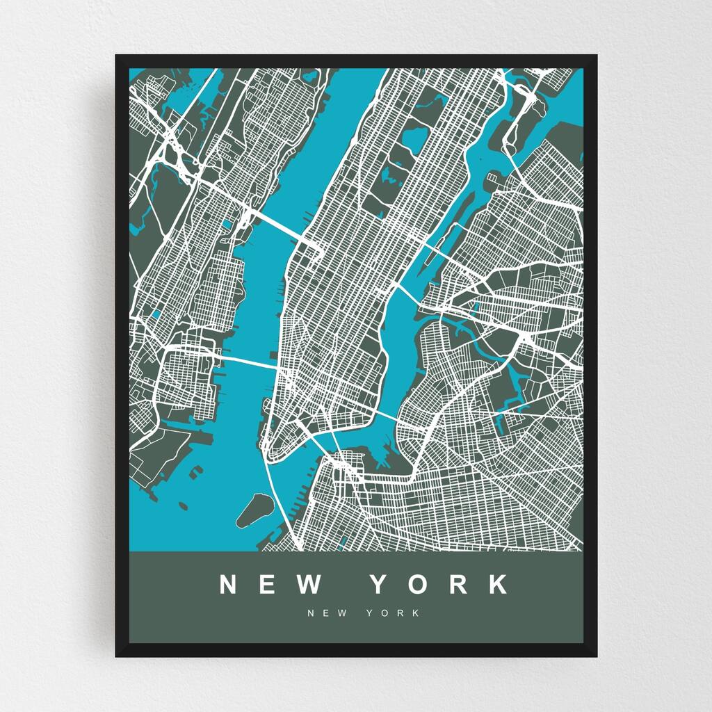 New York City Pattern Patterns Urban Framed Wall Art Print