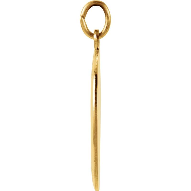 Curata Pendant Necklace 14k Yellow Gold 19x13.5mm Polished Oval St. Joseph Medal Jewelry Gifts for Women