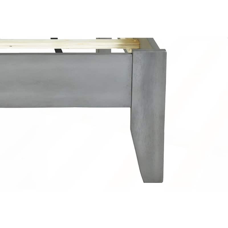 Solid Wood Platform Upholstered Headboard Bed