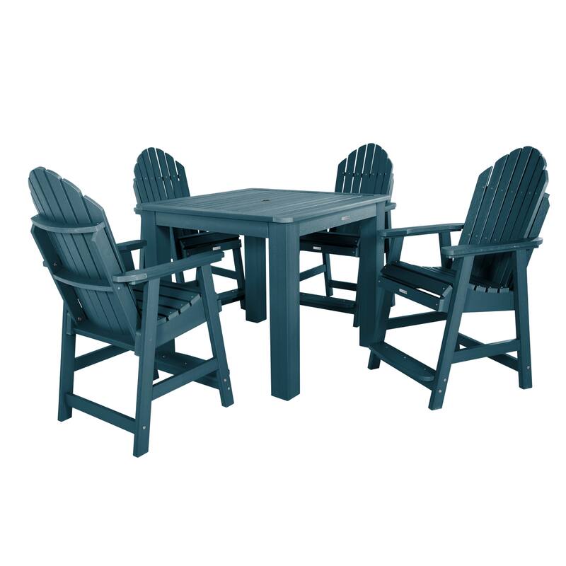 HIGHWOOD Hamilton 5-piece Counter Height Outdoor Dining Set - Nantucket Blue