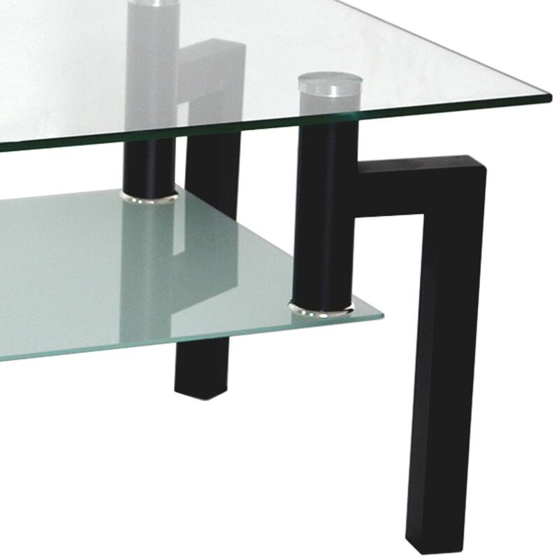 39"Rectangle Glass Coffee Table