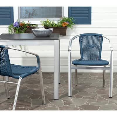 SAFAVIEH Shelia Indoor Outdoor Stackable Chair (Set of 2) - 22Wx23Dx28H