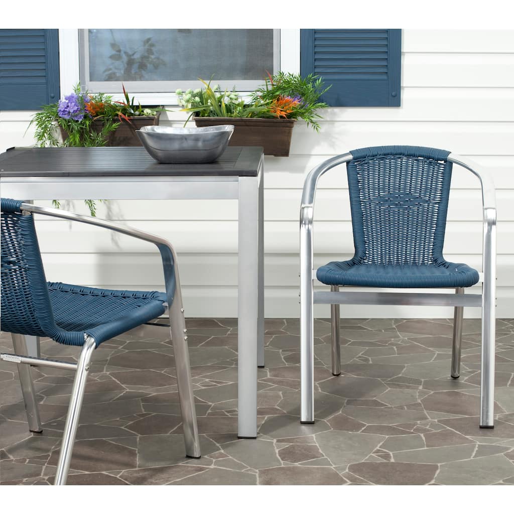 SAFAVIEH Shelia Indoor Outdoor Stackable Chair (Set of 2) - 22Wx23Dx28H