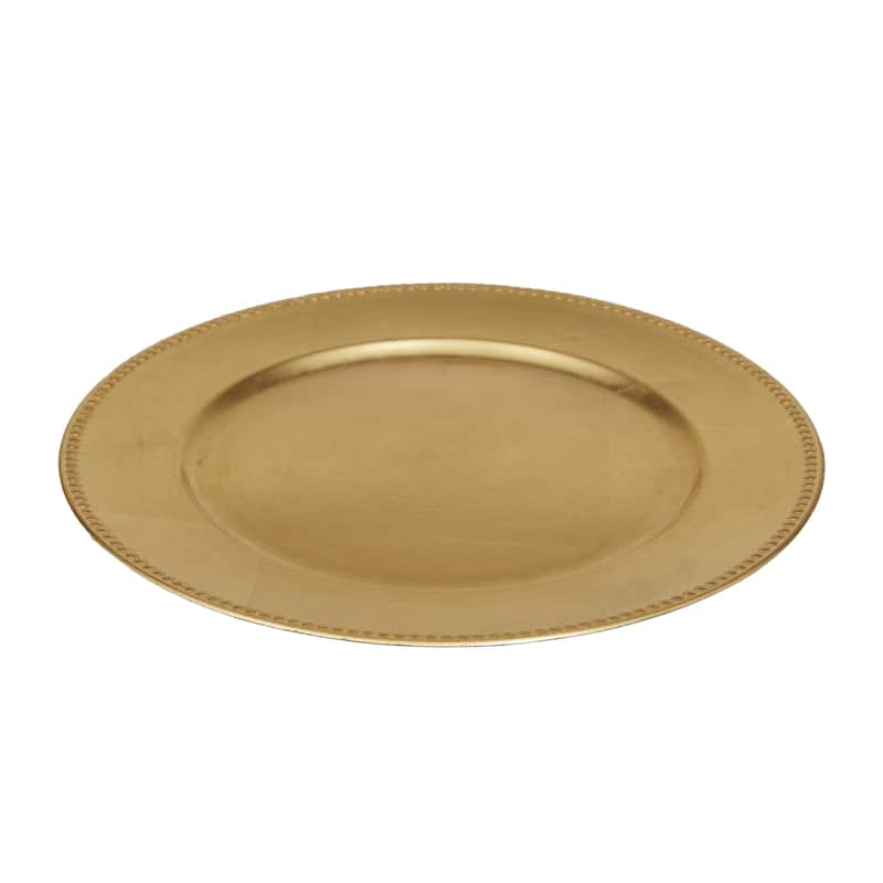 Melamine Plastic Charger - Set of 8 Gold or Silver - Roche River Decor