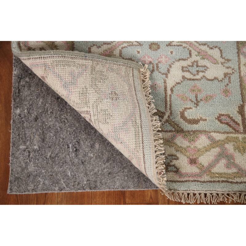 Transitional Oushak Style Runner Rug Hand-knotted Wool Carpet - 2'7"x 10'0"