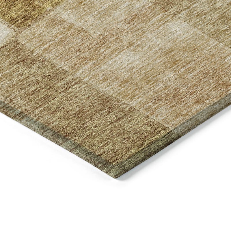 Machine Washable Indoor/ Outdoor Contemporary Geo Chantille Rug