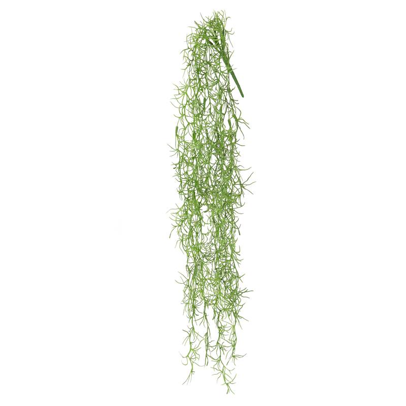 Set of 2 Artificial Spanish Moss Hanging Air Plant Greenery Foliage Bush 32in - 32" L x 8" W x 2" DP - Green - 32" L x 8" W x 2" DP