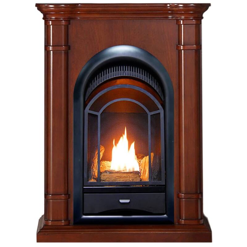 ProCom FS100T-3 10,000 BTU Vent Free Dual Fuel Mantel Fireplace with
