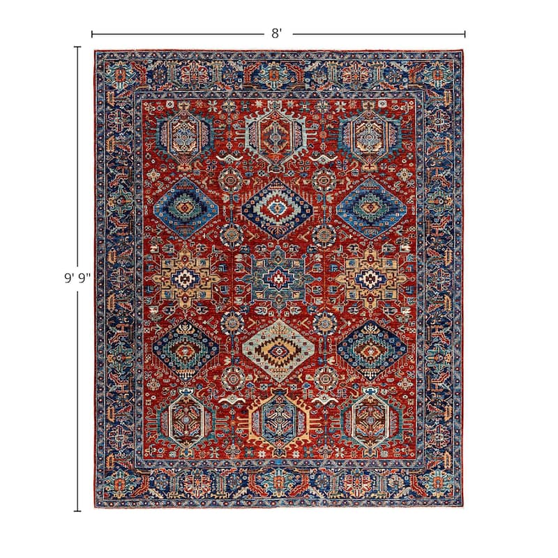 Serapi One-of-a-Kind Hand-Knotted Area Rug - Red, 8' 0" x 9' 9" - 8' 0" x 9' 9"