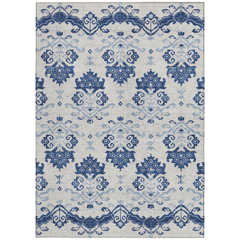 HomeRoots Oriental Transitional Rectangle Outdoor Rug