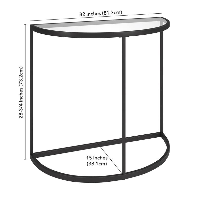 Verlaine 32" Wide Demilune Console Table