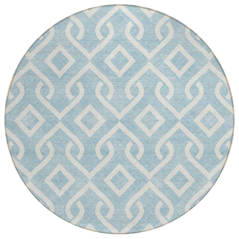 HomeRoots Geometric Transitional Rectangle Outdoor Rug
