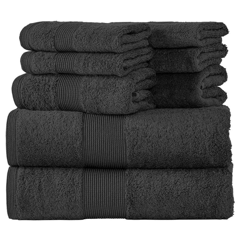 Fabstyles Premium Quality 8 Piece 600 GSM Zero Twist Cotton Towel Set