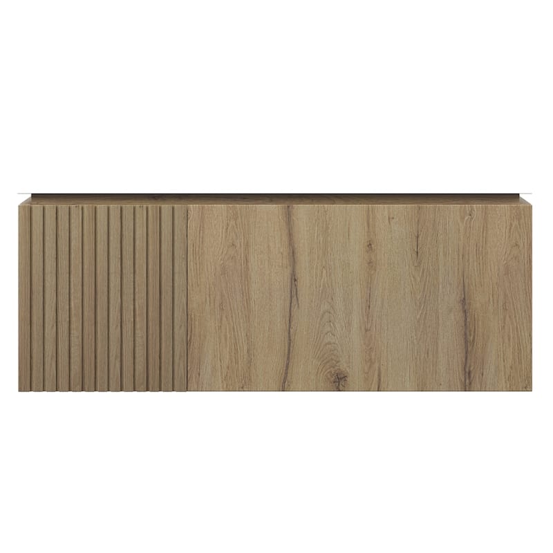 36" White Oak Cabinet only, NO Basin and Top, NO Faucet and Sink Cover