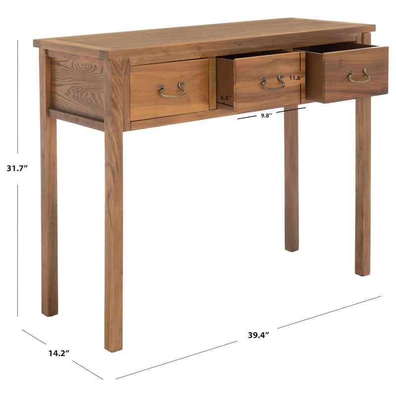 SAFAVIEH Marleine Antiqued Grey Console Table - 39.4" x 14.2" x 31.7" - 39Wx14Dx32H