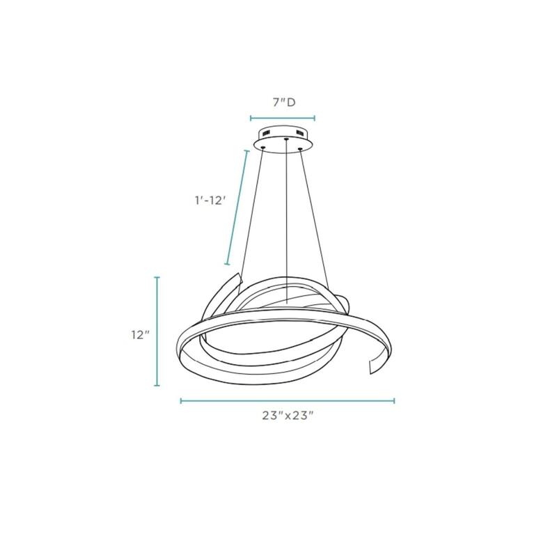 Oslo Integrated LED Dimmable Adjustable Chandelier with Smart Dimmer Included