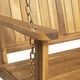 preview thumbnail 26 of 26, Tambora Outdoor Acacia Porch Swing by Christopher Knight Home