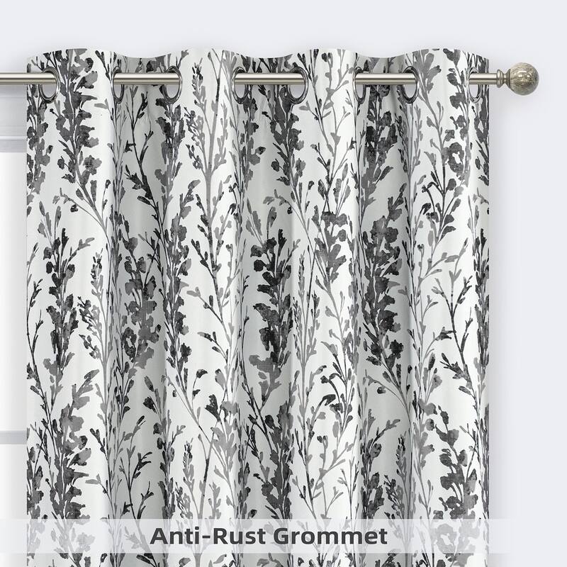 DriftAway Heather Curtain 84 Inches Long for Bedroom Blackout Thermal Insulated Curtain