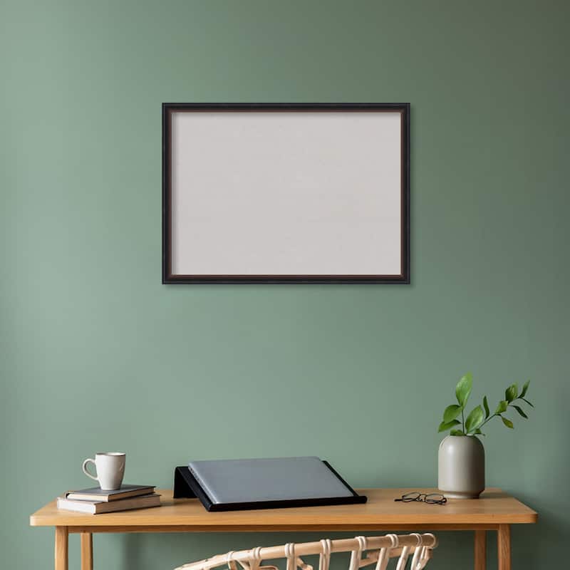Salon Scoop Wood Framed Grey Corkboard Bulletin Board