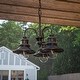 preview thumbnail 1 of 3, Visp Oil Rubbed Bronze Finish with Copper Highlight 3 Light Outdoor Chandelier