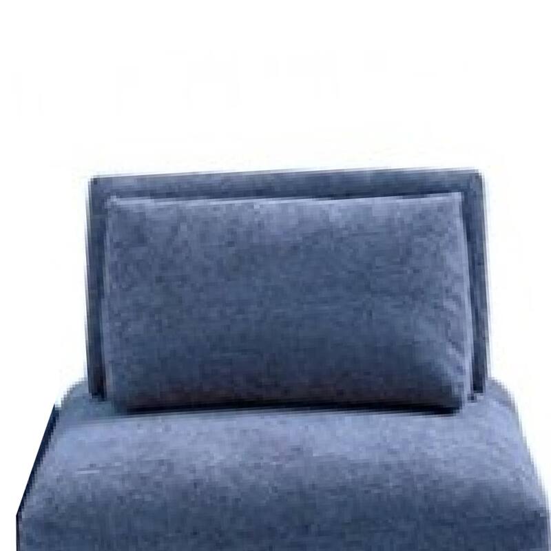 Stavan Modular Curved 3 Seat Sofa, Blue Chenille, Adjustable Backs
